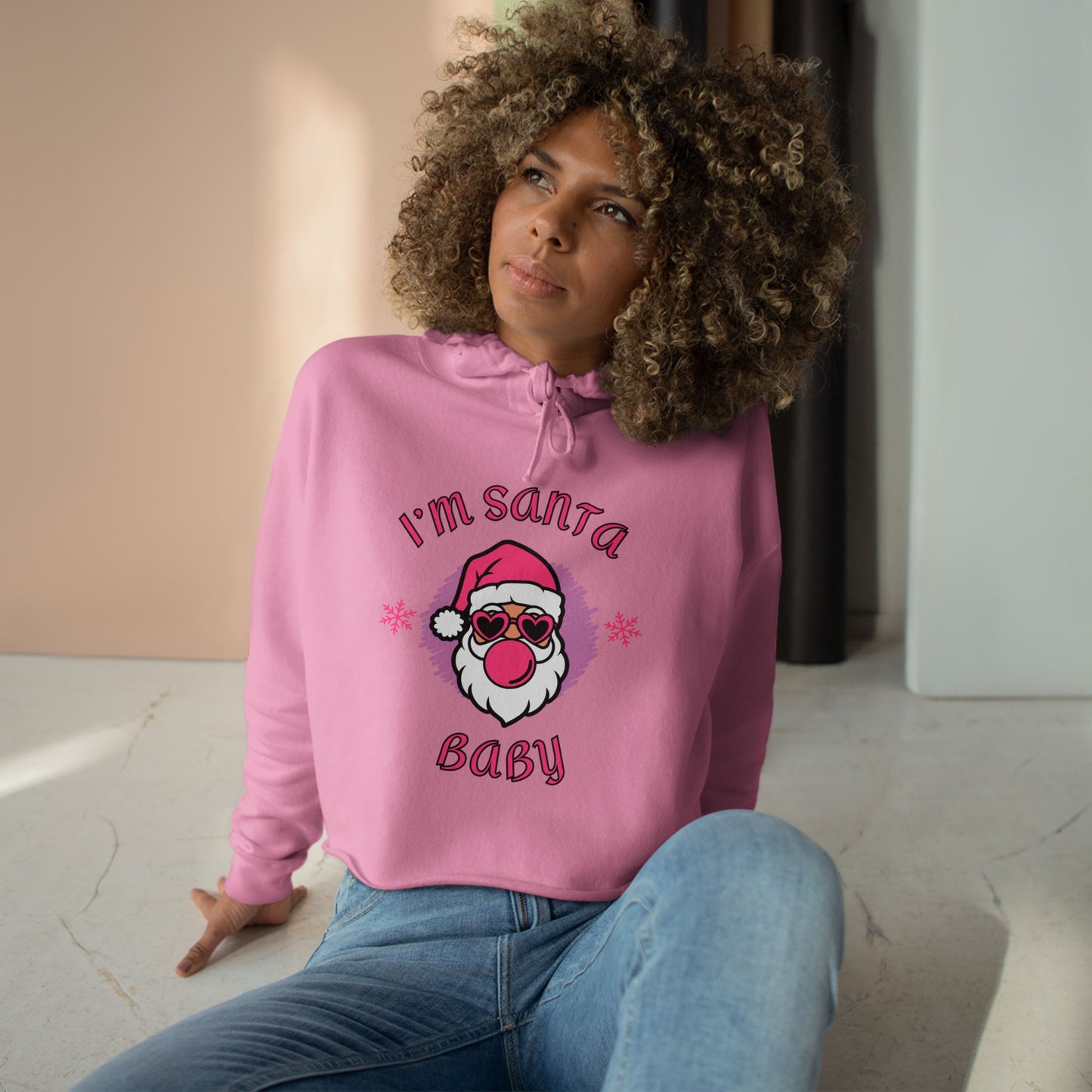 I'm Santa Baby Crop Hoodie