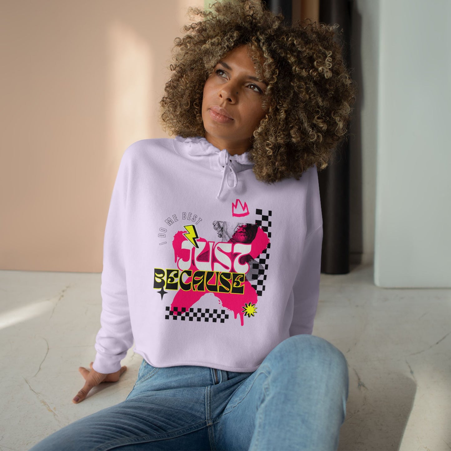 Just Because Crop Top Hoodie