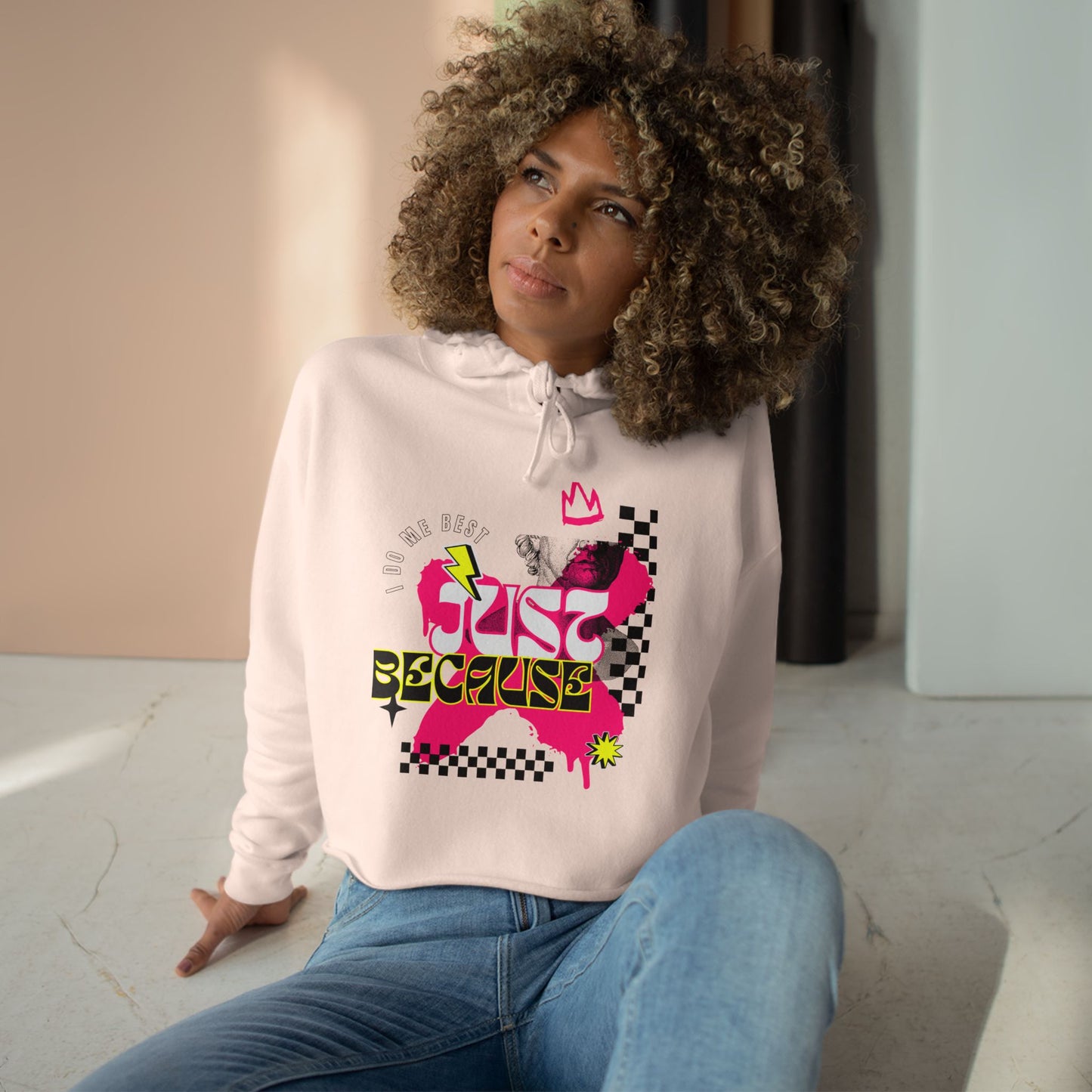 Just Because Crop Top Hoodie