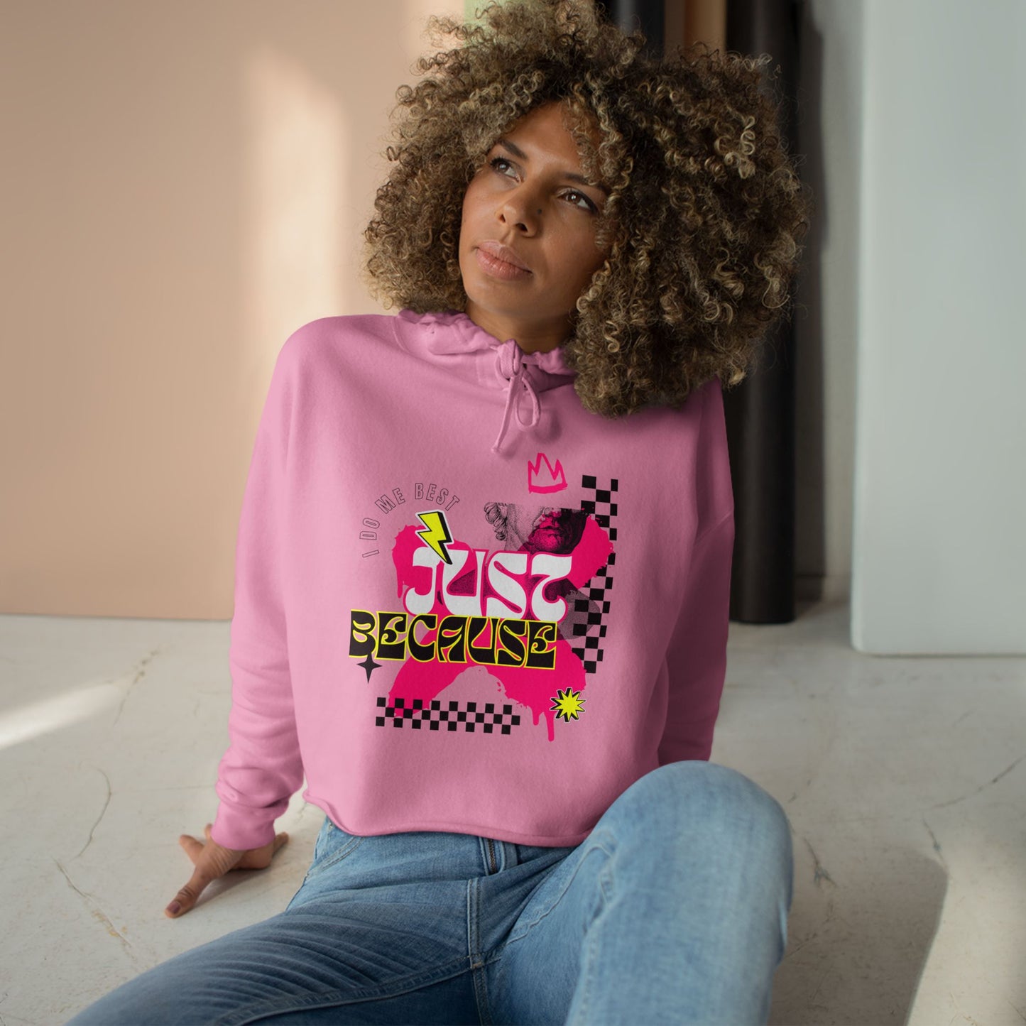 Just Because Crop Top Hoodie