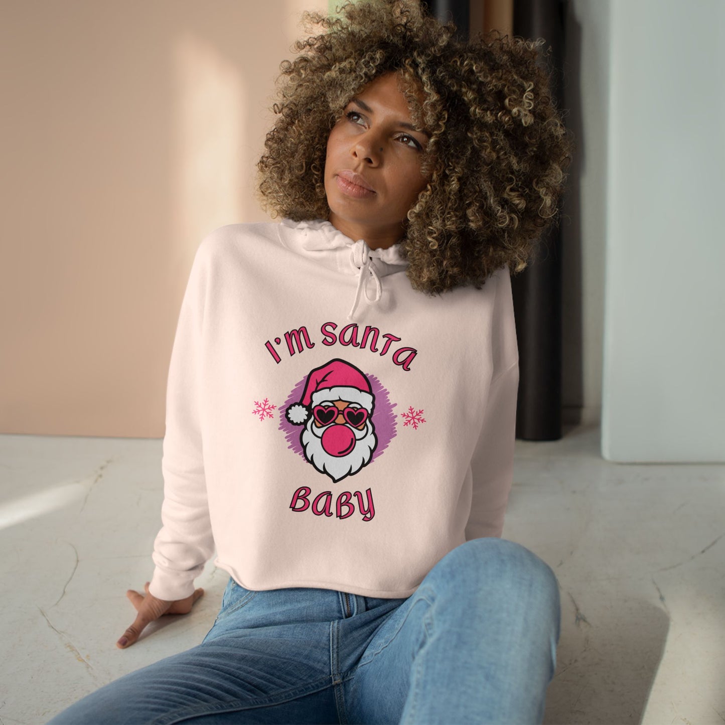 I'm Santa Baby Crop Hoodie