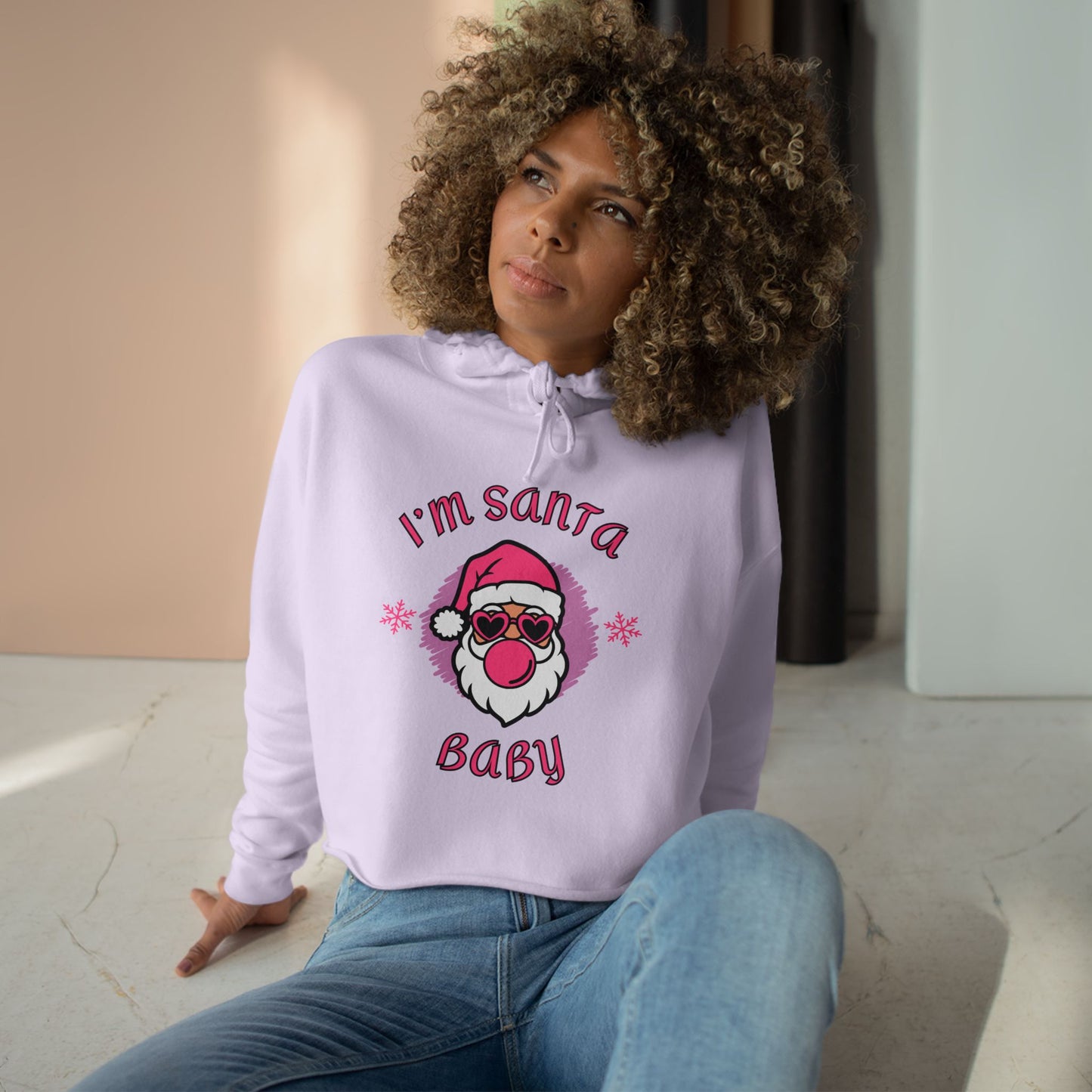 I'm Santa Baby Crop Hoodie