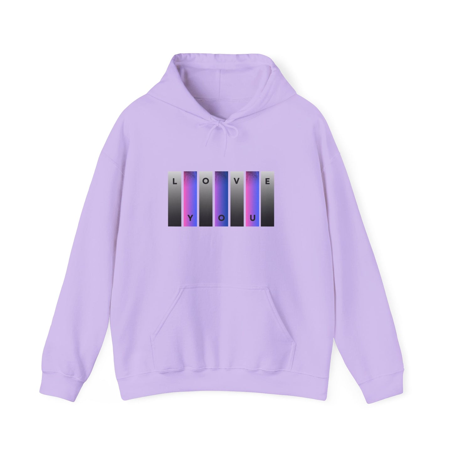 "Love You" Gradient Hoodie - Heavy Blend™ Sweatshirt for Cozy Moments