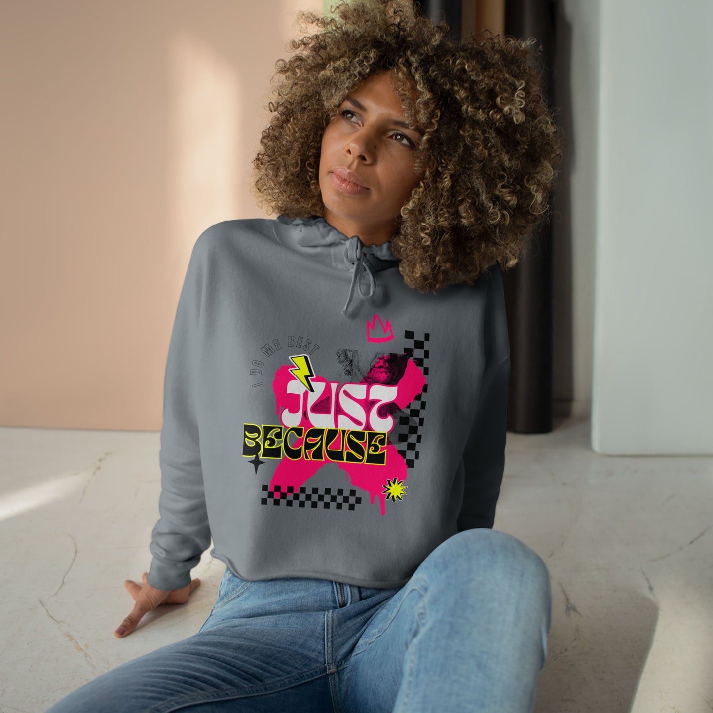 Just Because Crop Top Hoodie