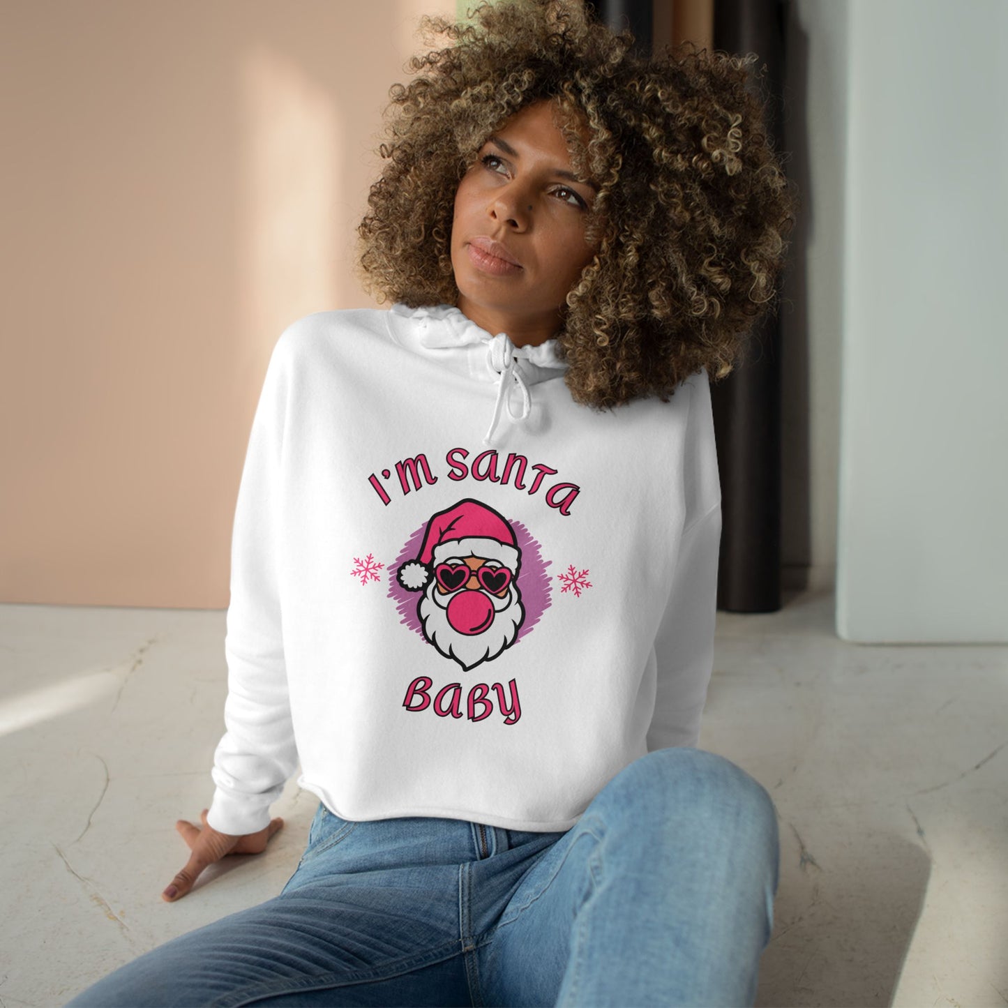 I'm Santa Baby Crop Hoodie