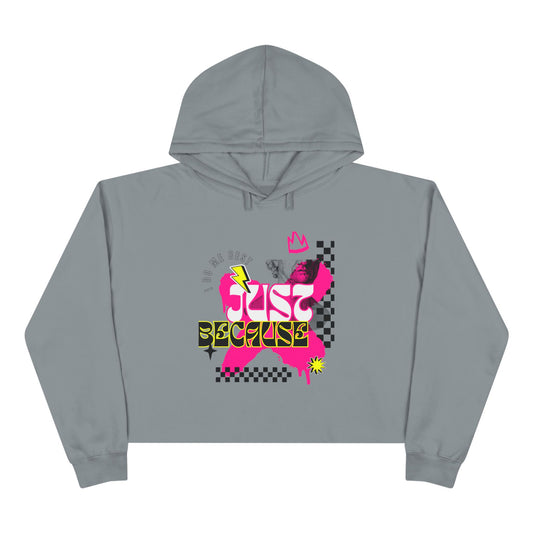 Just Because Crop Top Hoodie