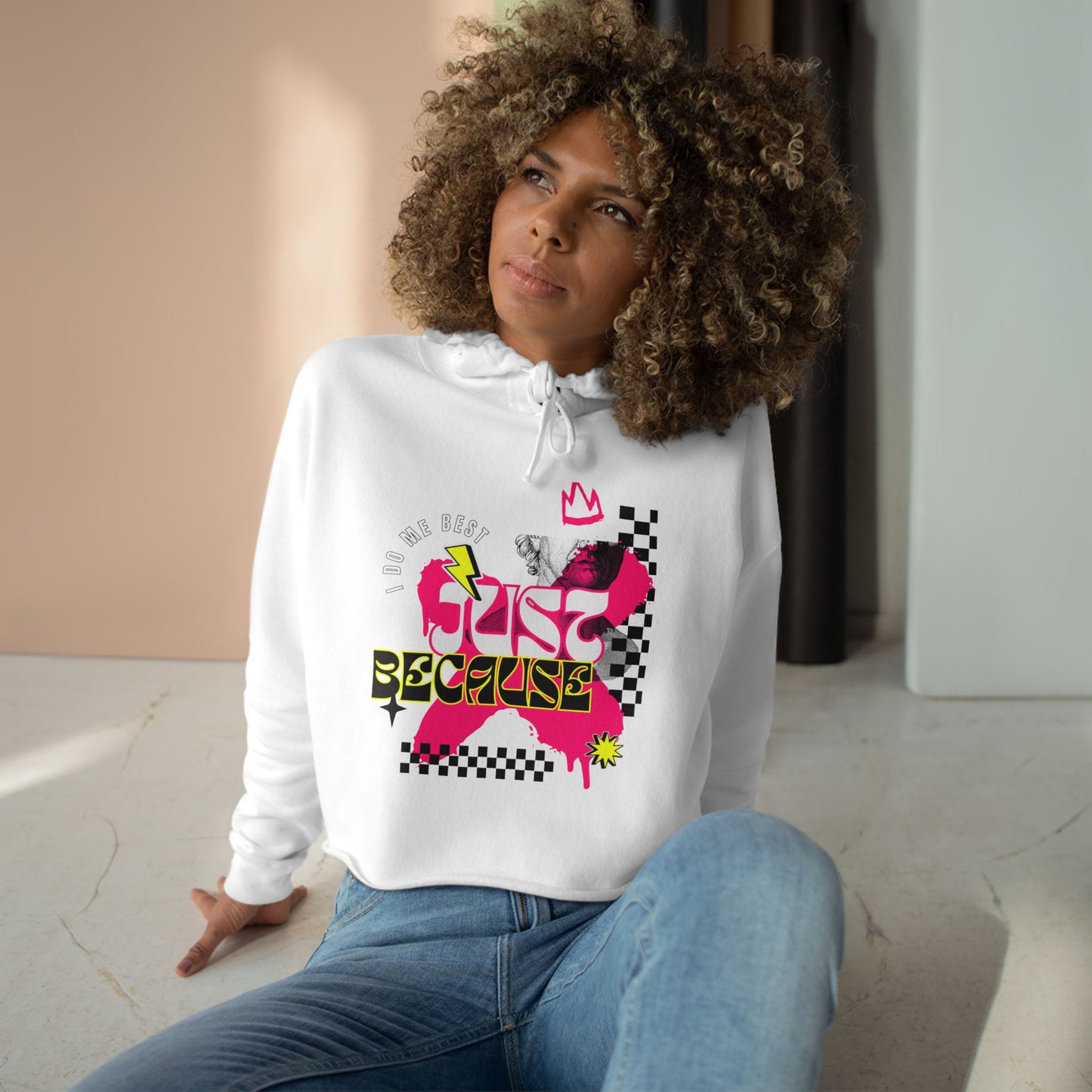 Just Because Crop Top Hoodie