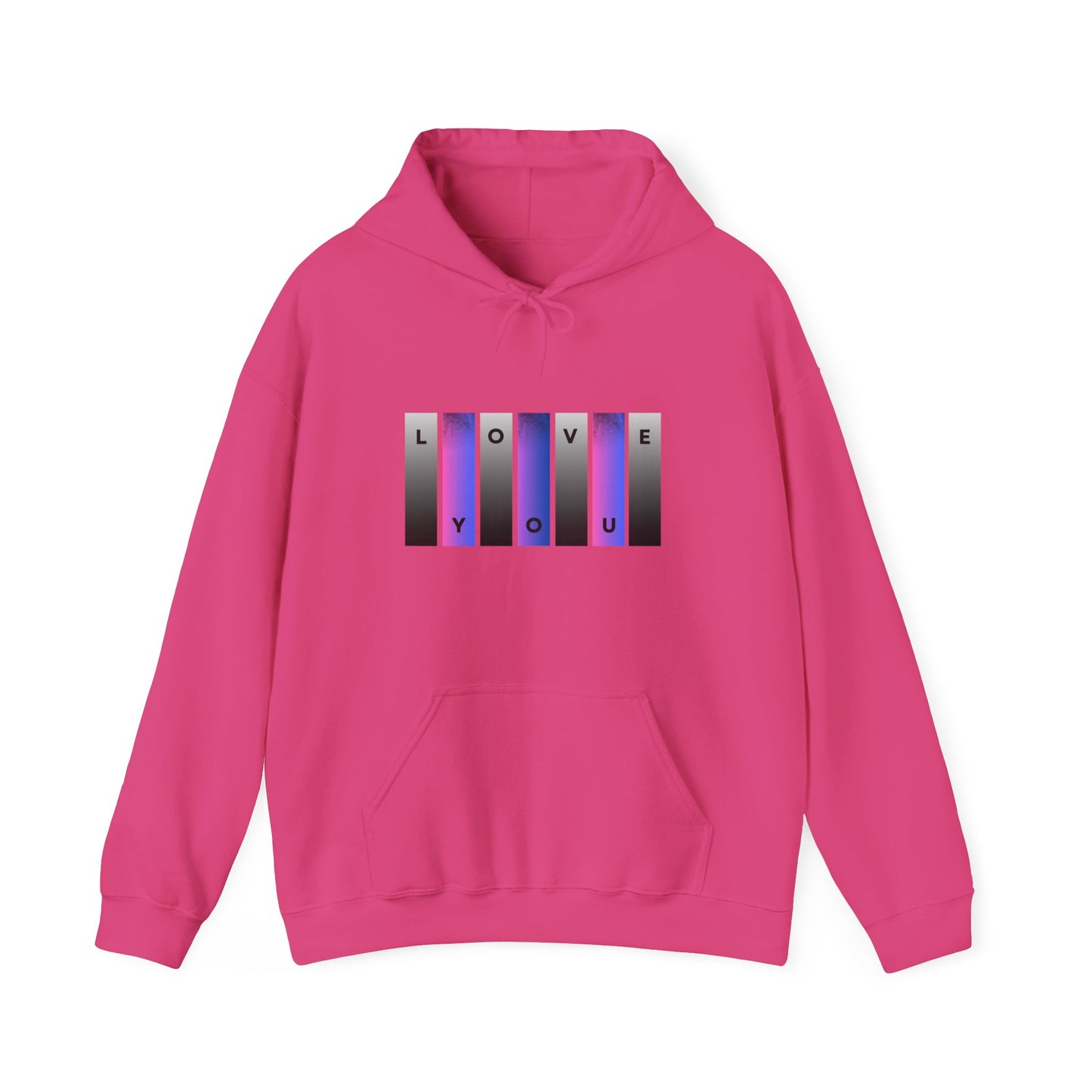 "Love You" Gradient Hoodie - Heavy Blend™ Sweatshirt for Cozy Moments