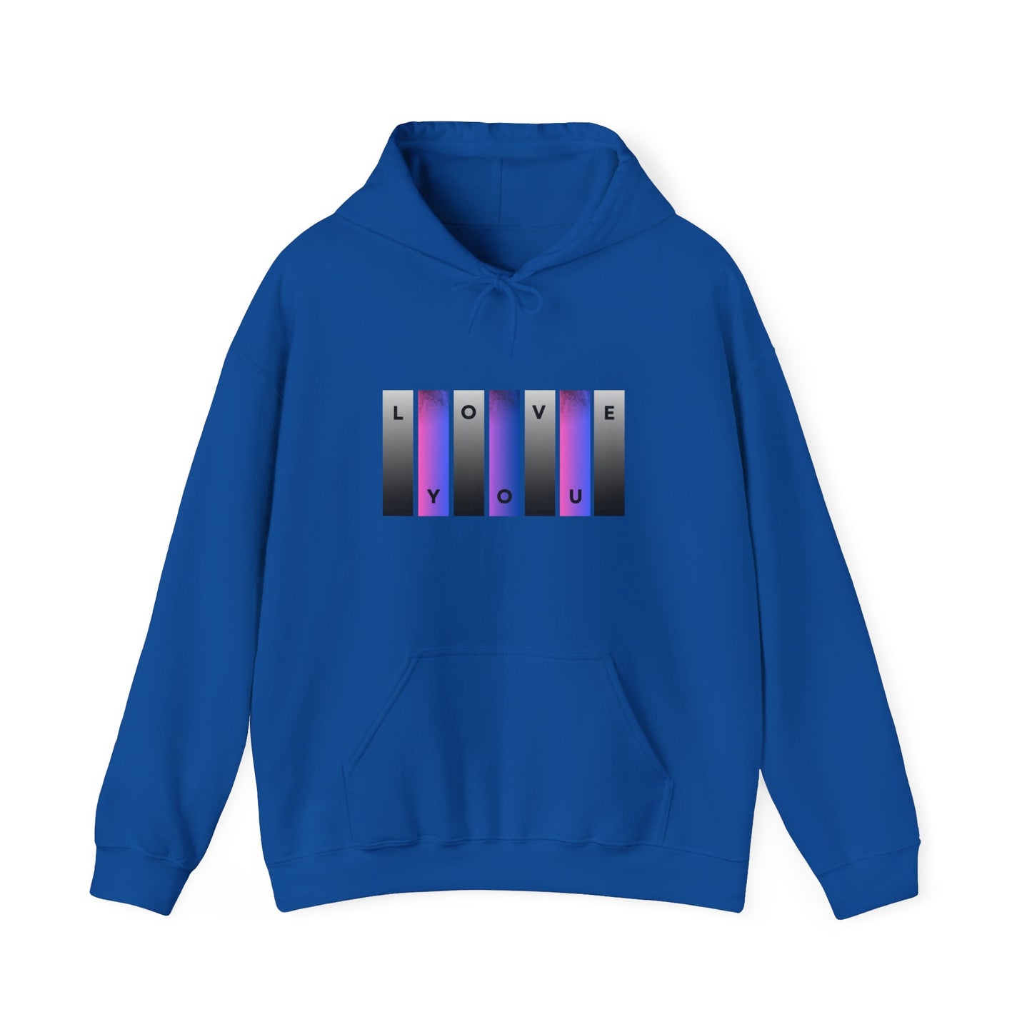 "Love You" Gradient Hoodie - Heavy Blend™ Sweatshirt for Cozy Moments
